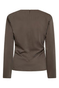 Tenga Pleat Blouse 45043 | Walnut | Bluse fra Co'couture
