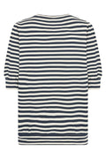 Tini Stripe Short Sleeve | Blå | Bluse fra Statebird – nedsat