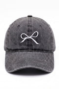 Denim Bow Cap | Black | Kasket fra By Timm – nedsat