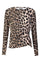 Alma Ls Twist Tshirt | Big Lux Leo Fossil | T-Shirt von Liberté