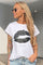 The Kiss Tee 33100 | Weiß Schwarz | T-Shirt von Co'couture