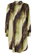 Carrie Kleid 2862 | Braun Grün Print | Kleid von Prepair