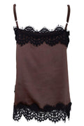 Evie Lace Strap Top | Coffee | Bluse fra Black Colour – nedsat