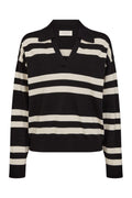 Flow Pullover 206651 | Black W. Moonbeam Melange | Strik fra Freequent – nedsat