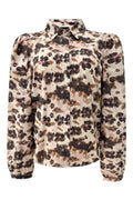 Flora Ls Blouse | Brown Black  Flower | Bluse fra Liberté – nedsat