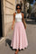 Akrotiri Stripe Skirt | Pink