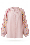 Leni Long-Sleeve Shirt With Embroidery | Rose Shadow – nedsat