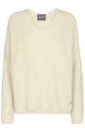 Thora V-Neck Knit | Ecru | Strik fra Mos Mosh – nedsat