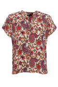 Luna Andrea S/S Top | Vivid Rouge | Bluse fra Black Colour – nedsat