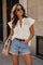 Hazel Ruffle Shirt | Beige