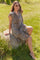 Sunrise Crop Lima Leo Dress 36538 | Khaki | Kjole fra Co'couture