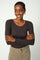 Elaine O-LS Seamless Tee | Phantom | Bluse fra Mos Mosh