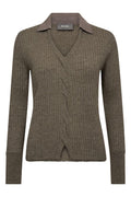 Relena Rib Polo Knit | Falcon | Strickmode von Mos Mosh – nedsat