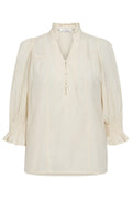 Aila Frill SS V-Blouse 35866 | Off white | Top fra Co'couture – nedsat