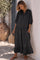 Embroidery Cotton Dress | Black