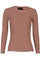 Natalia Ls Round Neck  Blouse | Bordeaux Creme Gold Stripe | Bluse fra Liberté