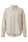Plain Linen Shirt | Beige | Skjorte fra Atelier C – nedsat
