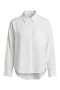 Plain Linen Shirt | White | Skjorte fra Atelier C – nedsat