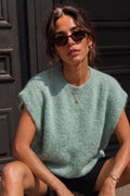 Jolie Knit Vest | Aqua Marine