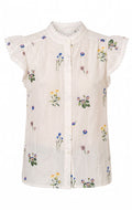 Elys Embroidered Blouse | White – nedsat