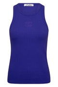 Sahara Embroidery Tank Top 33151 | New Blue | Top fra Co'couture – nedsat
