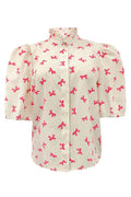 Ianna Ss Bluse | Check Bow | Bluse von Liberté