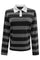 Polo Ls Shirt | Dunkelgrau Schwarz Streifen | Poloshirt von Liberté