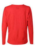 Ulla Ls Vneck Tshirt | Red | Bluse fra Liberté – nedsat