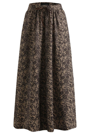 Alma Loose Skirt | Mocca Brown Lace | Nederdel fra Liberté