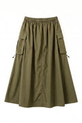 Bianca Cotton Skirt | Kaki – nedsat