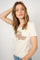 Nadine O-SS Deco Tee | Powder Pink | T-shirt fra Mos Mosh