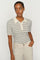 Caliz Stripe SS Knit | Salute Navy | Strik fra Mos Mosh