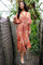 Luna Kaftan Kleid zum Binden | Pacifique Orange | Kleid von Black Colour
