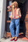 Davina Barrel Pant | Lt. Denim Melange | Bukser fra Black Colour