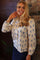Flora Ls Blouse | Creme Blue Bow Hearts | Bluse fra Liberté