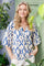 Chloe Raglan Blouse | Blue | Bluse fra Black Colour