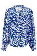 Mag Ls Vneck Shirt | Kobalt-Zebra | von Liberty – nedsat