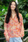 Luna Blouse | Pacifique Orange | Bluse fra Black Colour