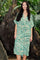 Luna S/S Kaftan Tunika | Blumengrün | Kleid von Black Colour