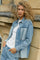Lydia Block Shirt | Mittelblau | Shirt von Mos Mosh