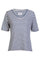 Ulla Ss Vneck Stripe Tshirt | Denim Blue White Stripe | T-shirt fra Liberté