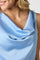 Muna Heavy Sateen Top | Dusty Blue | Top fra Neo Noir