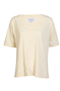 Ulla Ss Vneck Tshirt | Ivory | T-Shirt fra Liberté – nedsat
