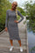 Natalia Ls Dress | Black Creme Small Stripe | Kjole fra Liberté