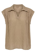 Broderie Anglaise Top | Camel | Skjorte fra Atelier C