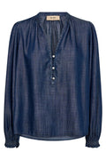 Tazzin Dow Blouse | Salute Navy | Bluse fra Mos Mosh – nedsat