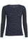 Mesh Ls Tshirt | Navy Black Flock Heart | Bluse fra Liberté