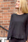 Alma LS Frill T-shirt | Black | Bluse fra Liberté