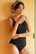 Daisy Draped Swimsuit | Black