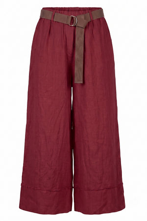 Fiorella Pants W. Stitching | Burgundy